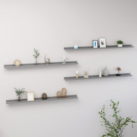 Estantes de pared 4 unidades gris 115x9x3 cm en Estanterías | Comprar online en Foru.es