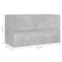 vi Mueble de lavabo madera ingeniería gris hormigón 80x38,5x45cm de vidaXL, Muebles de baño - Ref: Foro24-804750, Precio: 48,...