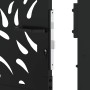 Puerta de jardín diseño llama acero negro 105x155 cm de , Puertas de jardín - Ref: Foro24-4100991, Precio: 221,41 €, Descuent...
