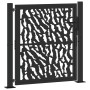 Puerta de jardín negra con diseño de carril de acero 105x106 cm de , Puertas de jardín - Ref: Foro24-4100979, Precio: 164,29 ...