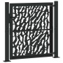 Puerta de jardín negra con diseño de carril de acero 105x106 cm de , Puertas de jardín - Ref: Foro24-4100979, Precio: 164,29 ...