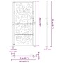 Puerta de jardín diseño llama acero desgastado 105x205 cm de , Puertas de jardín - Ref: Foro24-4100998, Precio: 237,46 €, Des...