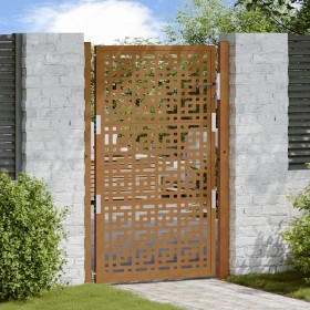 Puerta de jardín diseño en cruz de acero desgastado 105x155 cm de , Puertas de jardín - Ref: Foro24-4101006, Precio: 220,41 €...