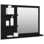 Espejo de baño madera contrachapada negro 60x10,5x45 cm de vidaXL, Tocadores de baño - Ref: Foro24-805007, Precio: 35,01 €, D...