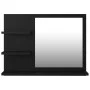 Espejo de baño madera contrachapada negro 60x10,5x45 cm de vidaXL, Tocadores de baño - Ref: Foro24-805007, Precio: 35,01 €, D...