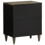 Mesita de noche madera maciza de mango gris claro 50x33x60 cm de , Mesitas de noche - Ref: Foro24-4017800, Precio: 82,32 €, D...