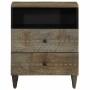 Mesita de noche madera maciza de mango gris claro 50x33x60 cm de , Mesitas de noche - Ref: Foro24-4017802, Precio: 101,18 €, ...