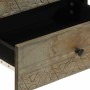 Mesita de noche madera maciza de mango gris claro 50x33x60 cm de , Mesitas de noche - Ref: Foro24-4017802, Precio: 101,18 €, ...