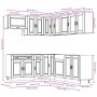 Mueble de cocina Porto blanco 11 piezas madera contrachapada de , Armarios de cocina - Ref: Foro24-3314931, Precio: 731,06 €,...