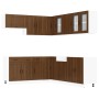 Mueble cocina Porto roble marrón 11 pzas madera contrachapada de , Armarios de cocina - Ref: Foro24-3314938, Precio: 704,39 €...