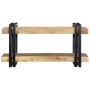 Estante de pared madera maciza de mango 70x33x35 cm de , Almacenamiento para CD y DVD - Ref: Foro24-4017482, Precio: 85,90 €,...