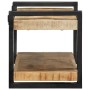 Estante de pared madera maciza de mango 70x33x35 cm de , Almacenamiento para CD y DVD - Ref: Foro24-4017482, Precio: 85,90 €,...