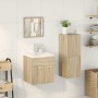 Juego de muebles de baño 4 pzas contrachapada roble Sonoma de , Muebles de baño - Ref: Foro24-3325026, Precio: 202,45 €, Desc...