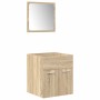 Juego de muebles de baño 4 pzas contrachapada roble Sonoma de , Muebles de baño - Ref: Foro24-3325026, Precio: 202,45 €, Desc...