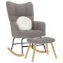 Sillón mecedora con taburete tela gris taupe de , Mecedoras - Ref: Foro24-4016806, Precio: 153,33 €, Descuento: %