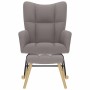 Sillón mecedora con taburete tela gris taupe de , Mecedoras - Ref: Foro24-4016806, Precio: 153,33 €, Descuento: %