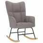 Sillón mecedora con taburete tela gris taupe de , Mecedoras - Ref: Foro24-4016806, Precio: 153,33 €, Descuento: %