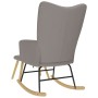 Sillón mecedora con taburete tela gris taupe de , Mecedoras - Ref: Foro24-4016806, Precio: 153,33 €, Descuento: %