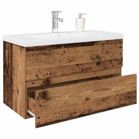 Mueble lavabo con lavabo integrado y grifo madera vieja de , Tocadores de baño - Ref: Foro24-3328933, Precio: 253,34 €, Descu...