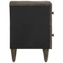 Mesita de noche de madera maciza de mango gris claro 40x33x46cm de , Mesitas de noche - Ref: Foro24-4017790, Precio: 72,24 €,...