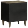 Mesita de noche de madera maciza de mango gris claro 40x33x46cm de , Mesitas de noche - Ref: Foro24-4017790, Precio: 72,24 €,...