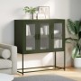 Aparador de acero laminado en frío verde oliva 100,5x39x107 cm de , Aparadores - Ref: Foro24-853408, Precio: 134,66 €, Descue...