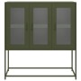 Aparador de acero laminado en frío verde oliva 100,5x39x107 cm de , Aparadores - Ref: Foro24-853408, Precio: 134,66 €, Descue...