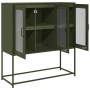 Aparador de acero laminado en frío verde oliva 100,5x39x107 cm de , Aparadores - Ref: Foro24-853408, Precio: 134,66 €, Descue...