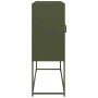 Aparador de acero laminado en frío verde oliva 100,5x39x107 cm de , Aparadores - Ref: Foro24-853408, Precio: 134,66 €, Descue...