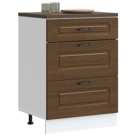 Mueble bajo de cocina Kalmar madera ingeniería de roble marrón de , Armarios de cocina - Ref: Foro24-854286, Precio: 110,99 €...