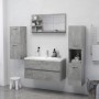 Espejo de baño madera contrachapada gris hormigón 90x10,5x45 cm de vidaXL, Tocadores de baño - Ref: Foro24-805019, Precio: 42...