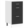 Armario bajo de madera de ingeniería negro 40x46x81,5 cm de , Armarios de cocina - Ref: Foro24-854212, Precio: 87,47 €, Descu...