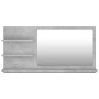 Espejo de baño madera contrachapada gris hormigón 90x10,5x45 cm de vidaXL, Tocadores de baño - Ref: Foro24-805019, Precio: 42...