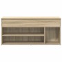 Banco zapatero madera de ingeniería roble sonoma 102x30,5x45 cm de , Zapateros y organizadores de calzado - Ref: Foro24-85913...