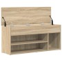 Banco zapatero madera de ingeniería roble sonoma 102x30,5x45 cm de , Zapateros y organizadores de calzado - Ref: Foro24-85913...