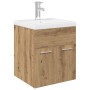 Mueble para lavabo con lavabo integrado y grifo roble artesanal de , Muebles de baño - Ref: Foro24-3328906, Precio: 171,82 €,...