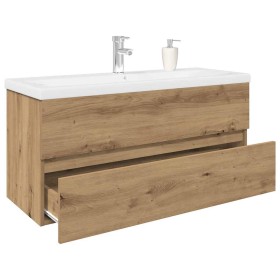 Mueble para lavabo con lavabo integrado y grifo roble artesanal de , Tocadores de baño - Ref: Foro24-3328938, Precio: 357,98 ...