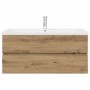 Mueble para lavabo con lavabo integrado y grifo roble artesanal de , Tocadores de baño - Ref: Foro24-3328938, Precio: 357,98 ...