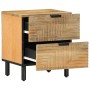 Mesitas de noche 2 uds madera maciza de mango marrón 40x33x46cm de , Mesitas de noche - Ref: Foro24-4017719, Precio: 154,26 €...