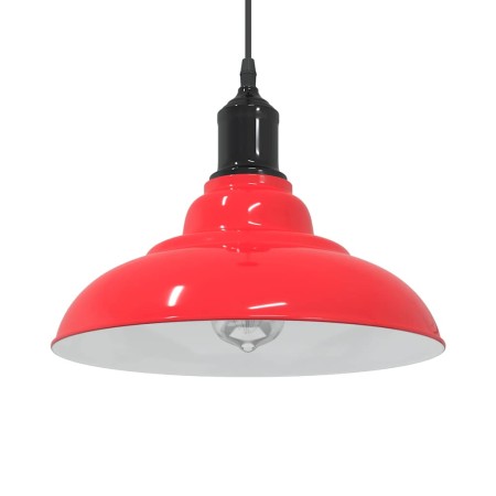 Lámpara colgante regulable en altura E27 rojo brillante Ø 31cm de , Lámparas - Ref: Foro24-4103441, Precio: 32,28 €, Descuent...