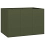 Jardinera acero verde oliva 120x80x80 cm de , Maceteros y jardineras - Ref: Foro24-860790, Precio: 123,98 €, Descuento: %