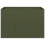 Jardinera acero verde oliva 120x80x80 cm de , Maceteros y jardineras - Ref: Foro24-860790, Precio: 123,98 €, Descuento: %