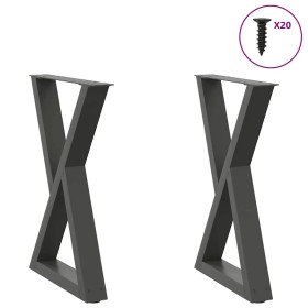 Patas de mesa de comedor 2 uds acero antracita 50x(72-73,3) cm de , Patas para mesas - Ref: Foro24-4012718, Precio: 101,66 €,...