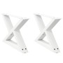 Patas para mesa de centro 2unidades acero blanco 60x(30-31,3)cm de , Patas para mesas - Ref: Foro24-4012689, Precio: 73,42 €,...