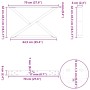 Patas para mesa de centro 2 uds acero blanco 70x(42-43,3) cm de , Patas para mesas - Ref: Foro24-4012713, Precio: 86,24 €, De...