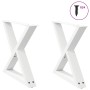 Patas para mesa de centro 2 uds acero blanco 50x(42-43,3) cm de , Patas para mesas - Ref: Foro24-4012705, Precio: 74,54 €, De...