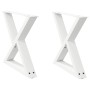 Patas para mesa de centro 2 uds acero blanco 50x(42-43,3) cm de , Patas para mesas - Ref: Foro24-4012705, Precio: 74,54 €, De...