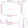Patas para mesa de centro 2 uds acero blanco 50x(42-43,3) cm de , Patas para mesas - Ref: Foro24-4012705, Precio: 74,54 €, De...
