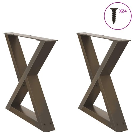 Patas mesa de centro 2 uds acero natural 50x(42-43,3) cm acero de , Patas para mesas - Ref: Foro24-4012707, Precio: 74,54 €, ...