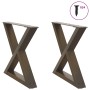 Patas mesa de centro 2 uds acero natural 60x(42-43,3) cm acero de , Patas para mesas - Ref: Foro24-4012711, Precio: 82,95 €, ...